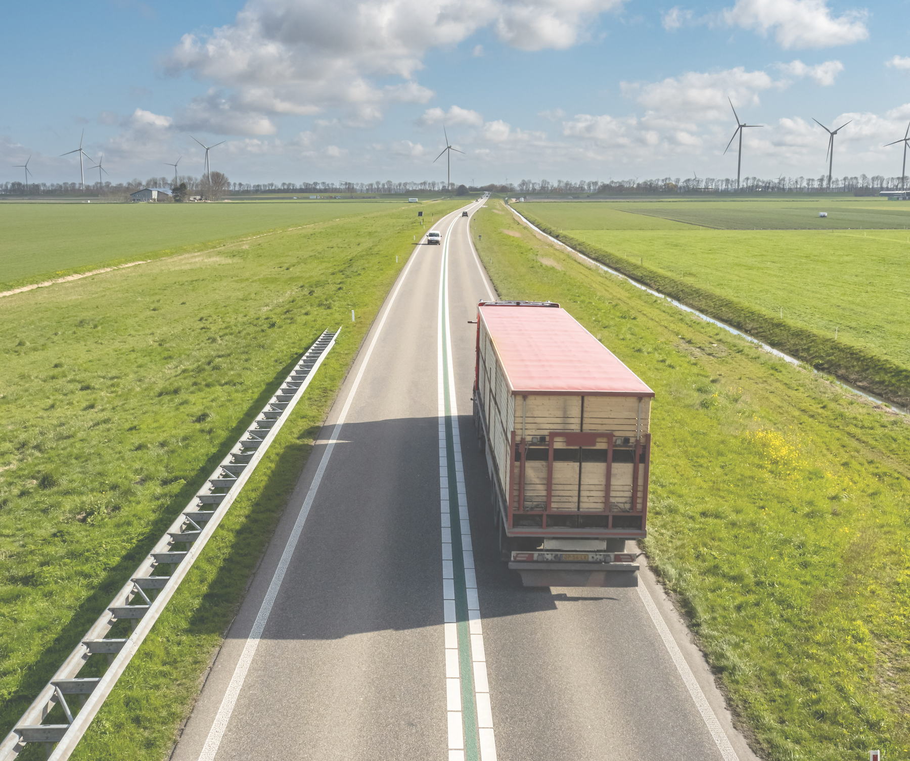 Truck driving on the highway